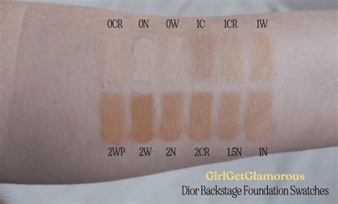 dior backstage foundation swatch|dior foundation backstage shades.